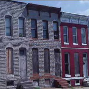 Before: Abandoned row houses in the historic Oliver neighborhood of East Baltimore. (TD Bank)