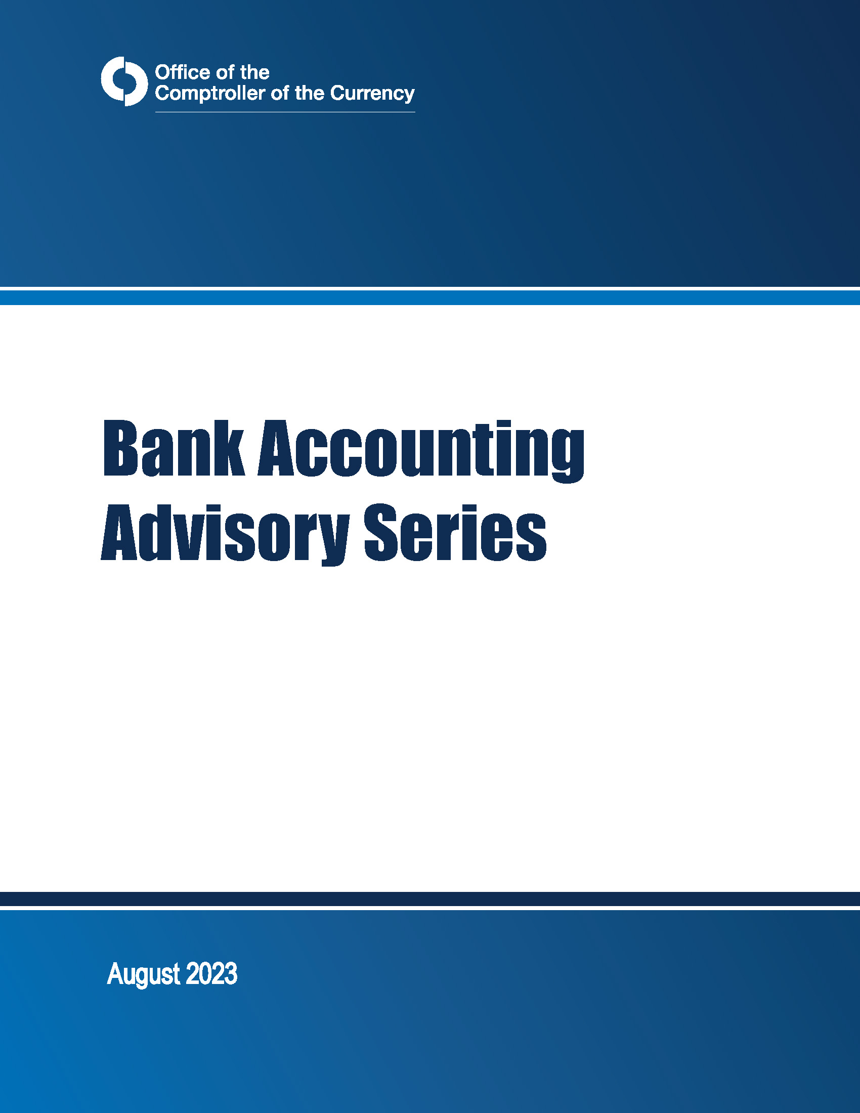 Bank Accounting Advisory Series Cover Image