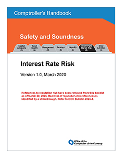 Comptroller's Handbook: Interest Rate Risk Cover Image