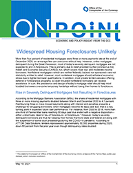 On Point Cover Image: Widespread Housing Foreclosures Unlikely