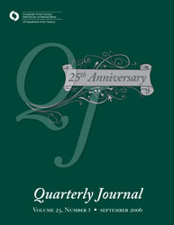 Quarterly Journal Volume 25 No. 3 Cover Image